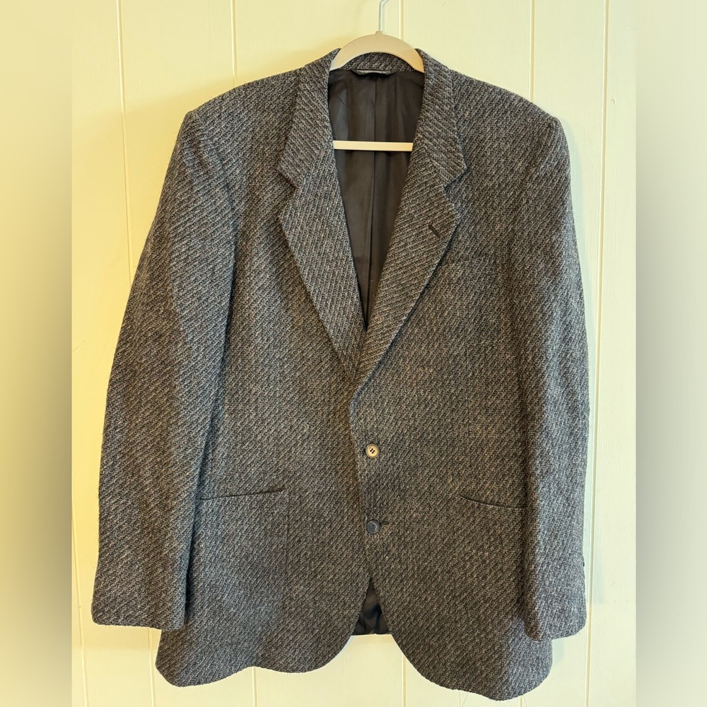 Nino Cerruti, Men’s Blazer, Navy blue tweed